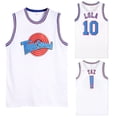 thumbnail image 2 of Disfraces De Cosplay De Película Space-Jam Tune-Squad # 1 BUGS 10 LOLA Bunny Baloncesto Team Jersey Cosido Número Tops Uniforme Deportivopangjing, 2 of 4
