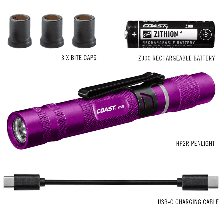 COAST Products HP2R 280 Lumen Rechargeable Penlight with Twist