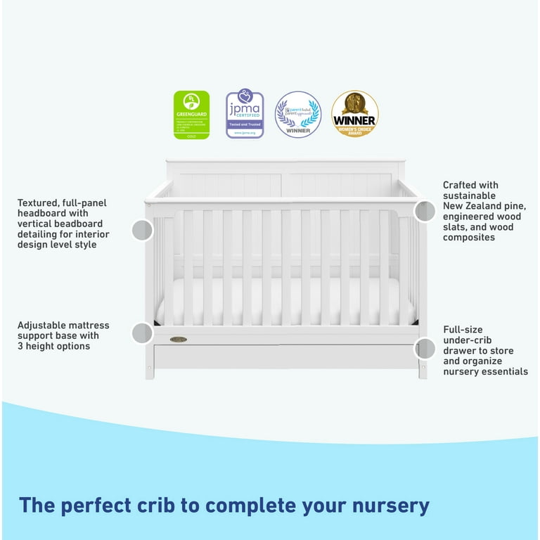 Graco hadley best sale crib white