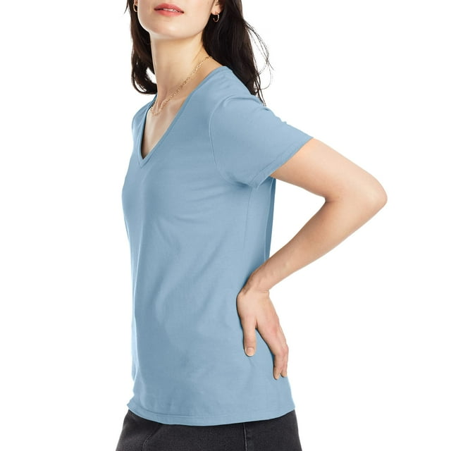 Hanes Womens Nano-T V-Neck Tee