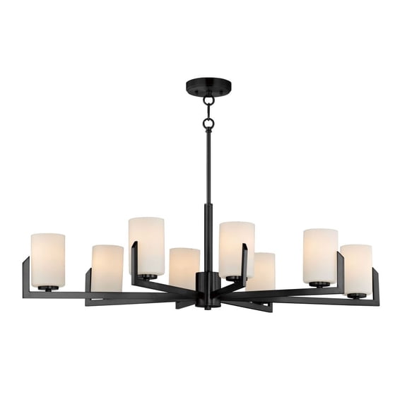 21288SWBK Maxim Lighting Dart - 8 Light Chandelier-13.5 Inches Tall and 28 Inches Wide