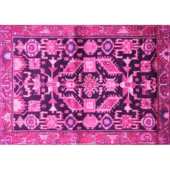 Ahgly Company Indoor Rectangle Persian Pink Traditional Area Rugs, 3' x 5'