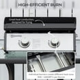 thumbnail image 3 of Portable 2-Burner Gas Grill – Silver Tabletop BBQ for Camping & Outdoor Cooking | Stainless Steel, 19.1" x 18.9" | Patio & Garden, 3 of 7