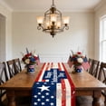 thumbnail image 6 of Independence Day Patriotic Table Runner, Flag and Star Pattern Design, Easter Table Runner, Festive Placemat for Holiday Party, Dining Table, Home Decor and Celebration Use, 71*13in, B, 6 of 6