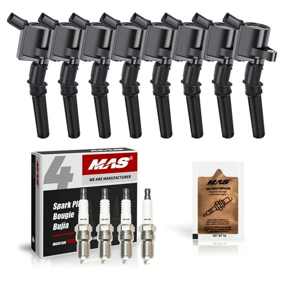 Set of 8 Ignition Coil DG508 & Spark Plug SP479 for Ford Lincoln Mercury 4.6L 5.4L V8 & Free Gift Anti-Seize Lubricant
