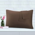 thumbnail image 2 of Unique Bargains 6 Piece Breathable Egyptian Cotton Pillow Case Cover Brown Standard, 2 of 8