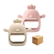 thumbnail image 1 of 2 Pcs Mordedor Silicona Para Bebés, mordederas Bebe Y Juguete diseño B, Belug Rosa, Beige, 1 of 5