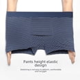 thumbnail image 3 of Ropa interior de verano para hombre, bóxer de algodón, transpirable, de talla grande, a rayas, para hombre, 3 of 4