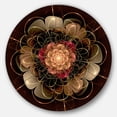 thumbnail image 2 of Designart - Art Mural Floral Extra Grand à Motif de Fleurs Fractales Rouge Or Foncé, 2 of 4