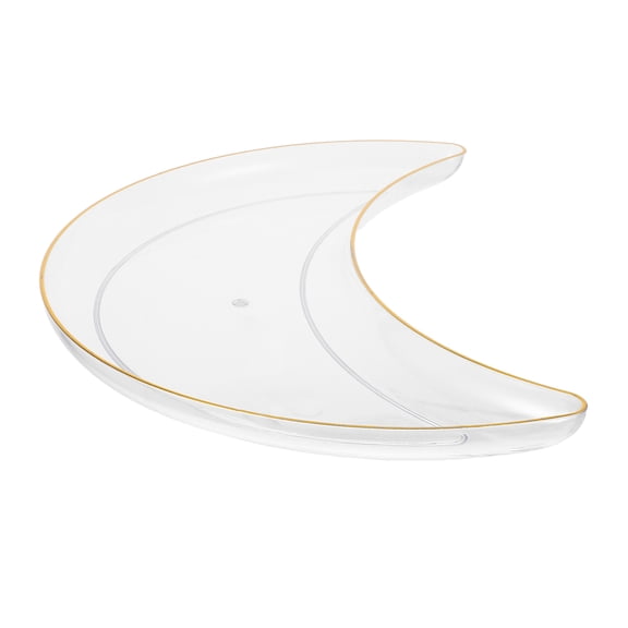 BESTYASH Reusable Transparent Moon Plate for Eid Mubarak Festive Food and Snack Tray
