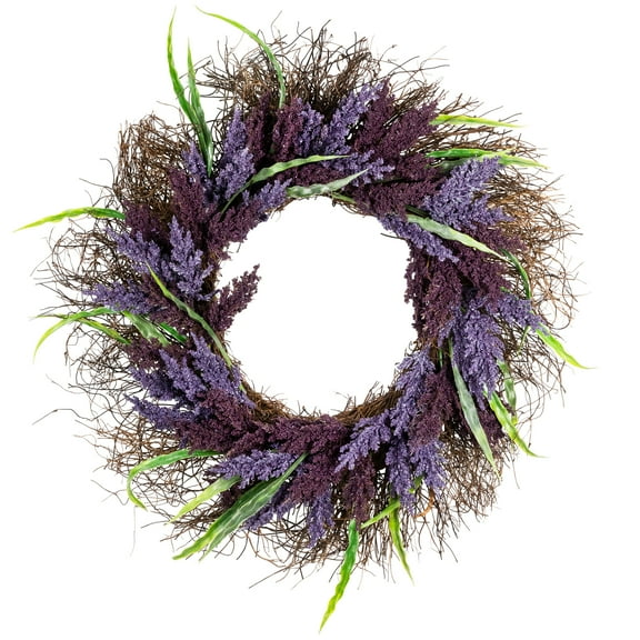 Northlight Lavender Spiral Artificial Vine Wreath, 22-Inch, Unlit