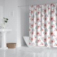 thumbnail image 2 of Pioneer Flower Floral Print Pattern Shower Curtain 72"x72", Bathroom Decorative Shower Curtain Set with 12 Hooks, Waterproof Washable, 2 of 6