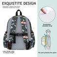 thumbnail image 5 of Dinosaur and Star Navy Pattern Cute School Backpack with Padded Back and Adjustable Shoulder Straps 13.4"x11"x4.7", 5 of 5