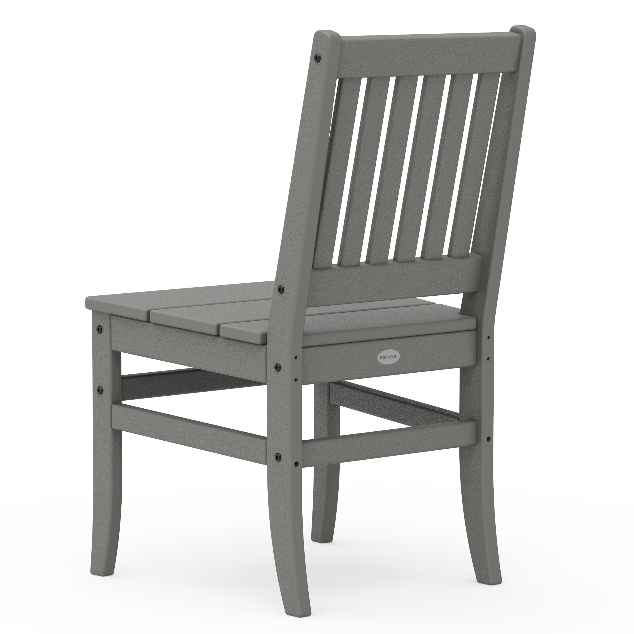 Better Homes & Gardens by POLYWOOD Southlake Outdoor Dining Side Chair (2 Chairs), All-Weather HDPE, Patio Seat, Slate Gray