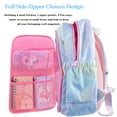 thumbnail image 4 of DAKIMOE School Backpack Book Bags Primary Middle School Bags for Teens Back to School Large Bookbags with Multi Pocket for 7-14 Years Pink, 4 of 5