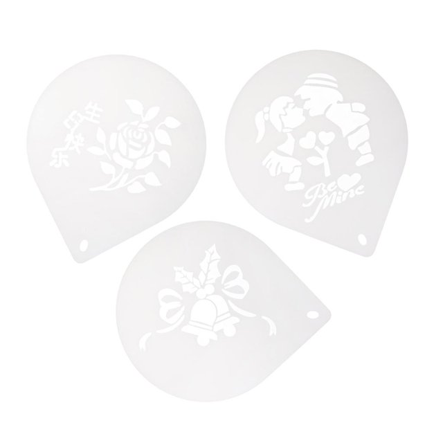 Molde para hornear de 10 pulgadas de gran tamaño, accesorios de cocina, patrones de impresión de pasteles, plantilla, molde para decoración de magdale campanas blancas Soledad Plantilla de la torta Plantilla de la Navidad