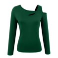 thumbnail image 4 of EDFBUYKRS Women Plus Size Tunic Tops Spring Round Neck Tops Long Sleeve Stripe Print Blouse Purple Sweatshirt for Ladies Xxl, 4 of 5