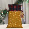 thumbnail image 5 of Rocae Honey Bee Gnomes Print Christmas Drawstring Linen Gift Bag with Drawstrings Treat Bag Goody Present Bags for Christmas Party Favor, 5 of 8