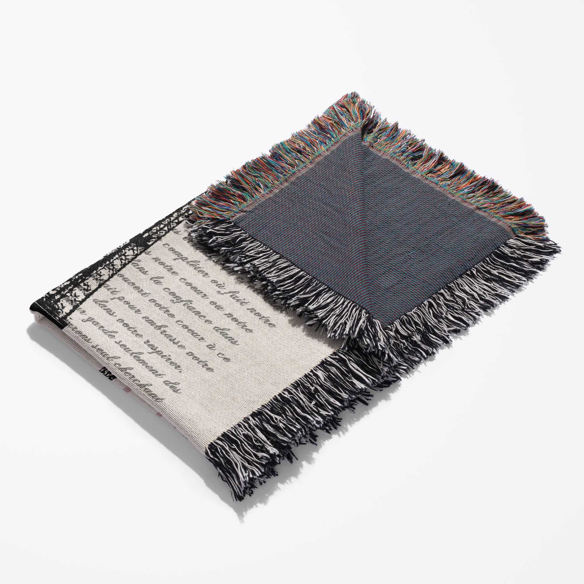 Chic Chandelier And Eiffel Tower With Script, Woven Blanket