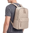 thumbnail image 4 of BadPiggies Travel Backpack for Women Men, Nylon Quilted College Laptop Backpack Fits 15.6" Laptop Personal Carry-on Size Bag with Trolley Sleeve, 4 of 7