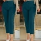 thumbnail image 3 of WILLBEST Pantalones Casuales para Mujer, Cintura Alta, Recortados, Lisos, con Cremallera, Holgados, Pierna Ancha, Cintura Elástica con Bolsillos, Estilo de Trabajo de Moda. Chica, 3 of 7