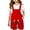 Red, variant on Coerni Kids Baby Dance Overall Shorts Baby Cute Summer Overalls Romper Color Block Jumpsuit Toddler Cartoon 3D Animal Shortalls