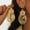 Gold, variant on Yoyauz Bohemian Bohemian Teardrop Drop Earrings Women's – Delicate – Handmade Tinsel Wrapped In Coloured Faceted Glass