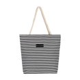 thumbnail image 1 of Women Tote Bag Rope Handle Large Capacity Waterproof Canvas Colorful Strip Female Shopping Tote Handbag Daily Use, 1 of 10