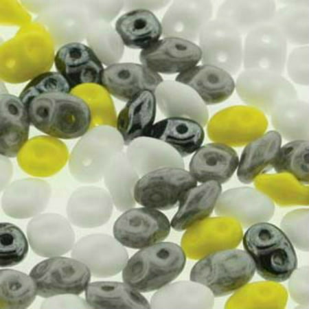 SuperDuo, Czech Glass 2-Hole Seed Beads 5.5x3.5mm, Limoncello Mix, 22 (Best Lemons For Limoncello)