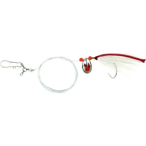 Sea Striker Captain's Flounder & Fluke Fishing Rig, White/Silver, 1/0 Hook