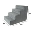 thumbnail image 2 of PETMAKER 4-Step Pet Stairs with Removable Zippered Microfiber Cover (Gray), 2 of 7