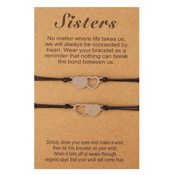 YUEHAO Accessories Bracelets Friendship Bracelet Bracelet Charm Jewelry Sister Heart Girls For Woman Fashion Bracelet Love Sister Bracelets Multicolor
