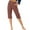 Coffee, variant on Women's Plus Cotton Panties for Women High Waist Women's Pants Suit Plus Size Womens Capri Pants Summer Trendy Casual Elastic Waist Cropped Trouser Fashion Resort Wear Beach Vacation Capris Clothes