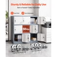 thumbnail image 4 of KFFKFF 9 Doors Metal Locker, Lockable Steel Storage Cabinet, 66 lbs Loading Capacity, 2 Keys for Each Door, 3 Tiers Employee Lockers, Gray, 4 of 9