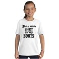 thumbnail image 5 of Got Little Dirt Boots Cute Southern Girls Kids T Shirt Tees Teen Brisco Brands XS, 5 of 6