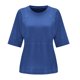 thumbnail image 4 of Blusa de manga media con cuello redondo lisa y casual para mujer: top de poliéster transpirable para el día a día o el trabajo, ligero y resistente a las arrugas, 4 of 5