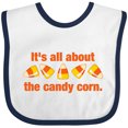thumbnail image 3 of Inktastic All About the Candy Corn Boys or Girls Baby Bib, 3 of 4