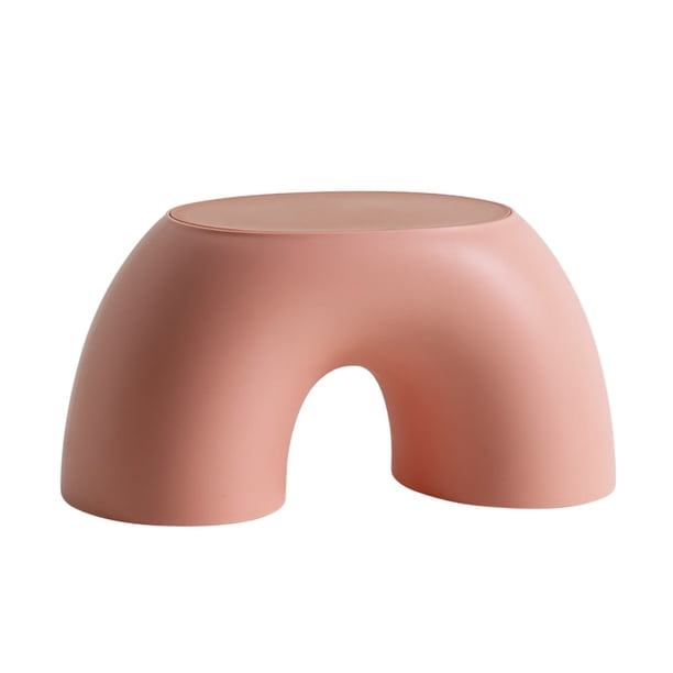 Taburete para niños Taburete de plástico con forma de arco iris Taburete de seguridad para niños Asiento para sala de estar, Rosa Kearding HA002789-05