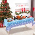 thumbnail image 5 of sruoe Tablecloth, 54 X 108in Christmas Tablecloth, Waterproof Machine Washable Foldable Blue Rectangle Tablecloths, Table Cloth for Dining, Home, Party Decor, PE, 5 of 5