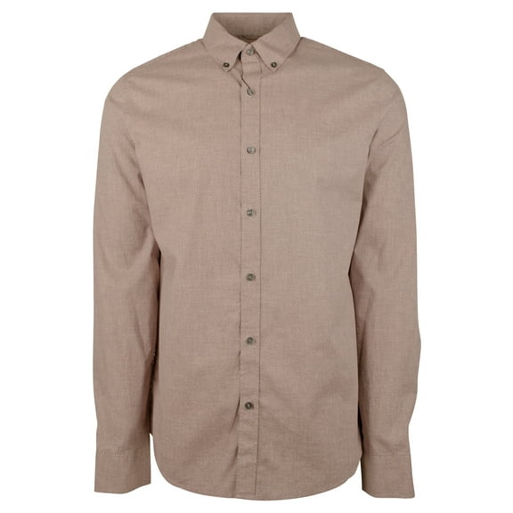 Men's Slim Fit Mini Diamond Print Long Sleeves Shirt-C-Small