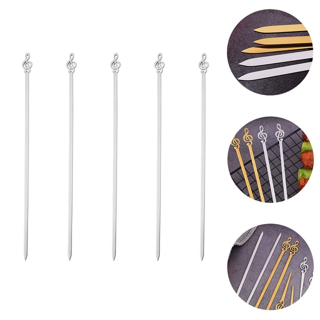 UPGRATOR 5Ud Brochetas De Inoxidable Para Con Para Cocción Uniforme