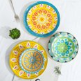 thumbnail image 4 of Dinnerware Set Plates Bowls Sets - 12 Piece Ceramic Dinner Set - Modern Kitchen Dish Set - Colorful Decorative Dishware Set - Ideal for Housewarming Gift - Microwave Dishwasher Safe - Service for 4, 4 of 8