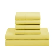 Luxury Yellow 7-piece Bed In A Bag Down Alternative Comforter Set, Queen