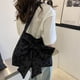 thumbnail image 5 of Bolso de compras elegante y cotidiano para niñas Bolso de lona con lazo de moda, 5 of 6