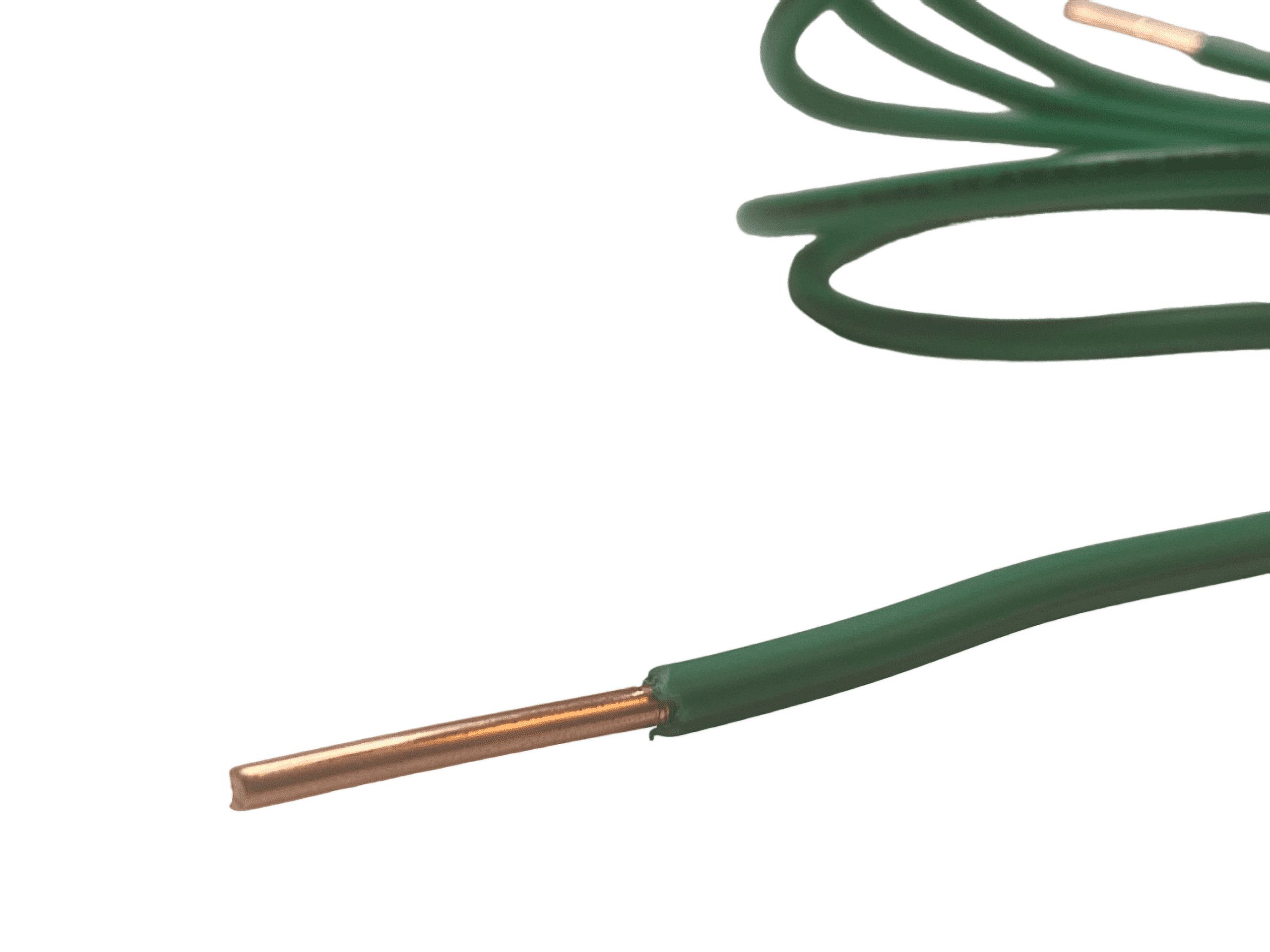 Green 10 AWG Solid Copper Wire - 10 Gauge Green Ground Wire (3ft)