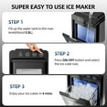 thumbnail image 2 of Auseo Countertop Ice Maker Portable, 26 lbs/Day, 8Pcs in 6Mins, Auto-Cleaning, Ice Machine with Ice Scoop, for Home/Office/Party, 2 of 9