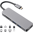 thumbnail image 1 of Tipo-c HUB Hub multifunción 3.1 a HDMI 5 en 1 Tipo-C Hub Docking Station con 4K USB C a HDMI, lector de tarjetas SD y MicroSD, 2 puertos USB 3.0 Fokelyi 2033574, 1 of 1