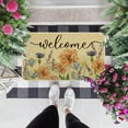 thumbnail image 5 of Welcome Decorative Door mat 30x17 Inch, Spring Summer Colorful Floral Low-Profile Switch Rug Doormat Floor Mat for Indoor Outdoor SYHQ01, 5 of 6