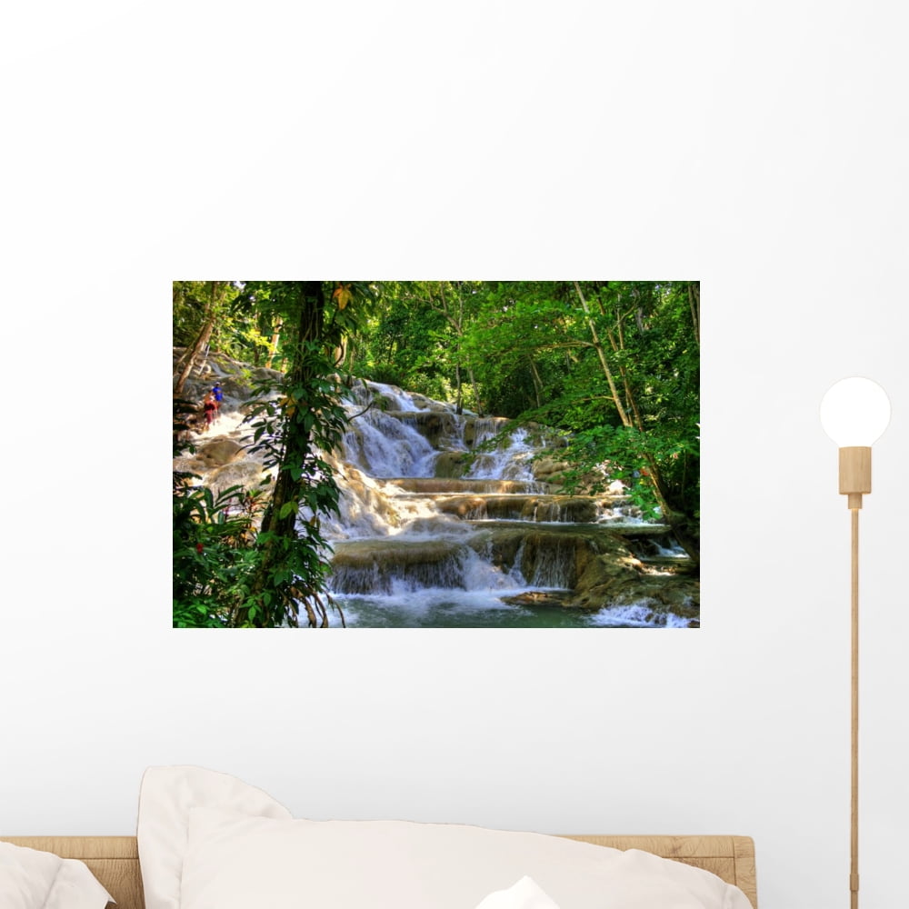 Jamaica Dunn River Waterfalls Wall Mural by Wallmonkeys Peel and Stick ...