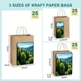 thumbnail image 3 of BagDream 75 Pack Brown Kraft Paper Bags with Handles 5x3x8, 8x4.25x10, 10x5x13 Assorted Sizes Paper Gift Bags for Shopping, Weeding, Birthday, Party Favor, Retail Merchandise Bags, 3 of 9